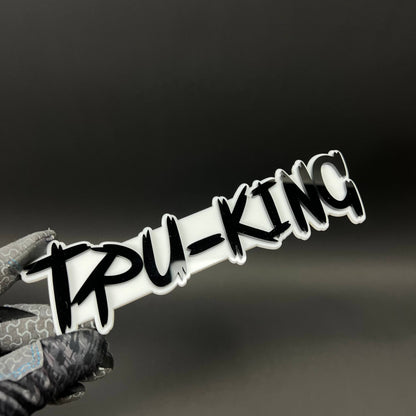 1PC TRU-KING 3D Acrylic Badge - Car Truck Emblem Fender Tailgate Trunk Sticker