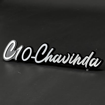 1PC C10-Chavinda 3D Acrylic Badge - Car Truck Emblem Fender Sticker