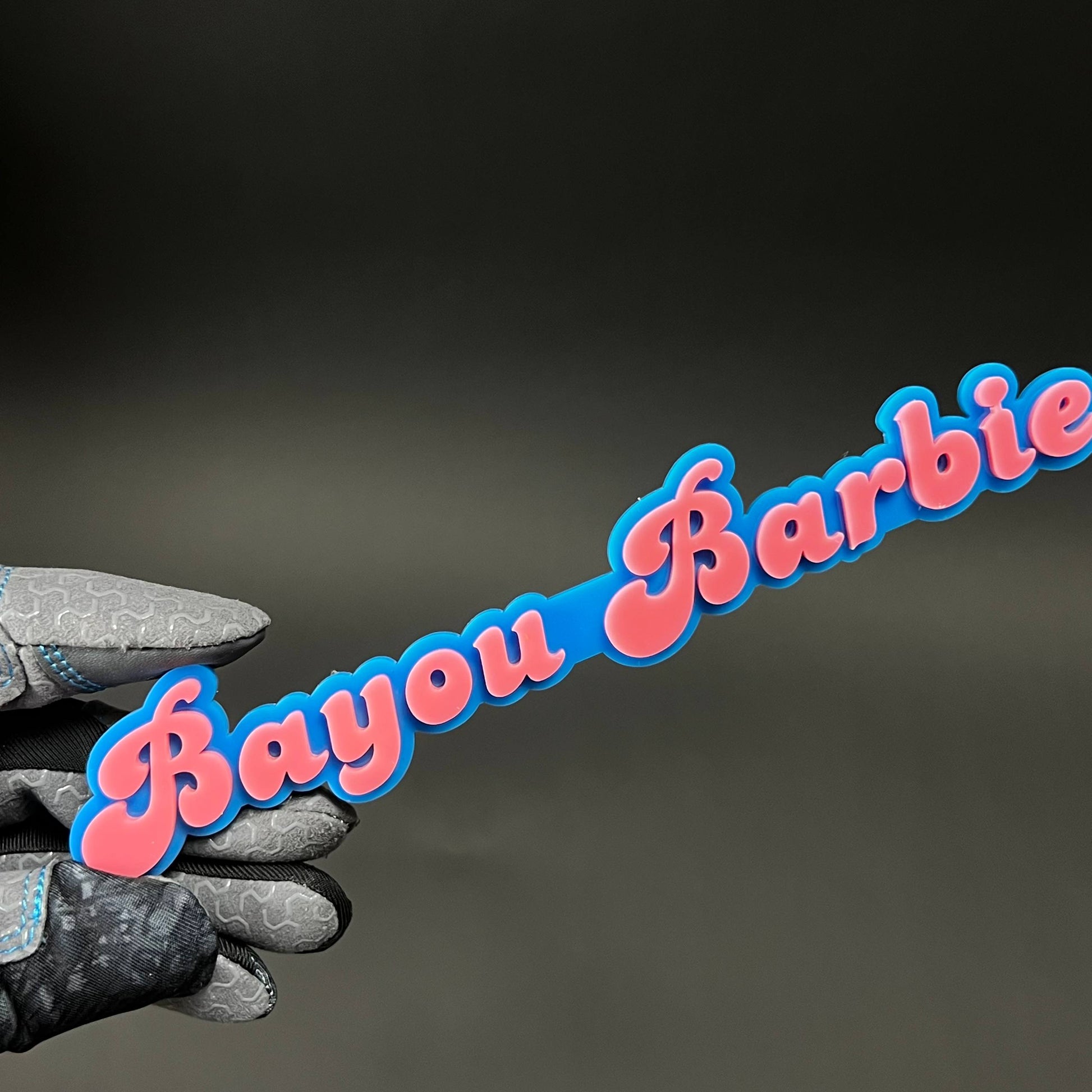 1PC Bayou Barbie 3D Acrylic Badge - Car Truck Emblem Fender Sticker