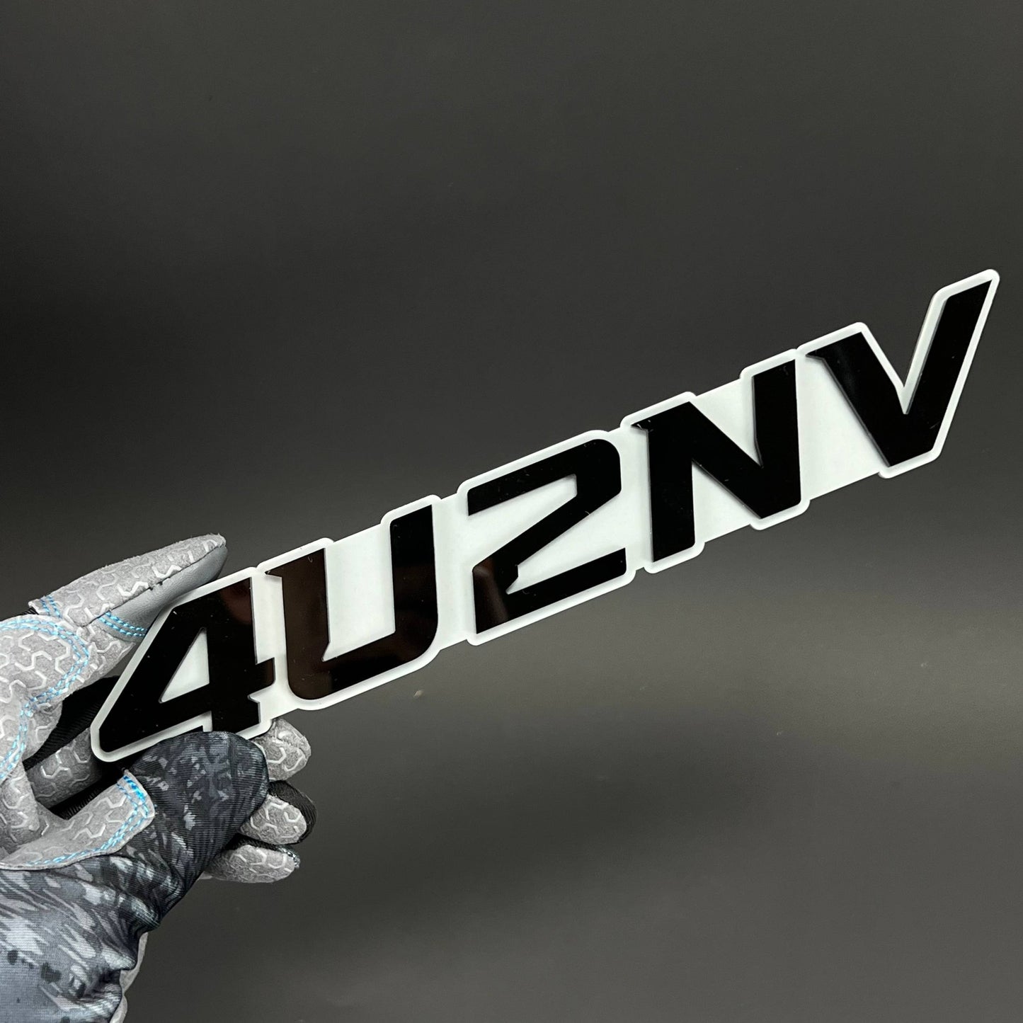 1PC 4U2NV 3D Acrylic Badge - Car Truck Emblem Fender Tailgate Trunk Sticker