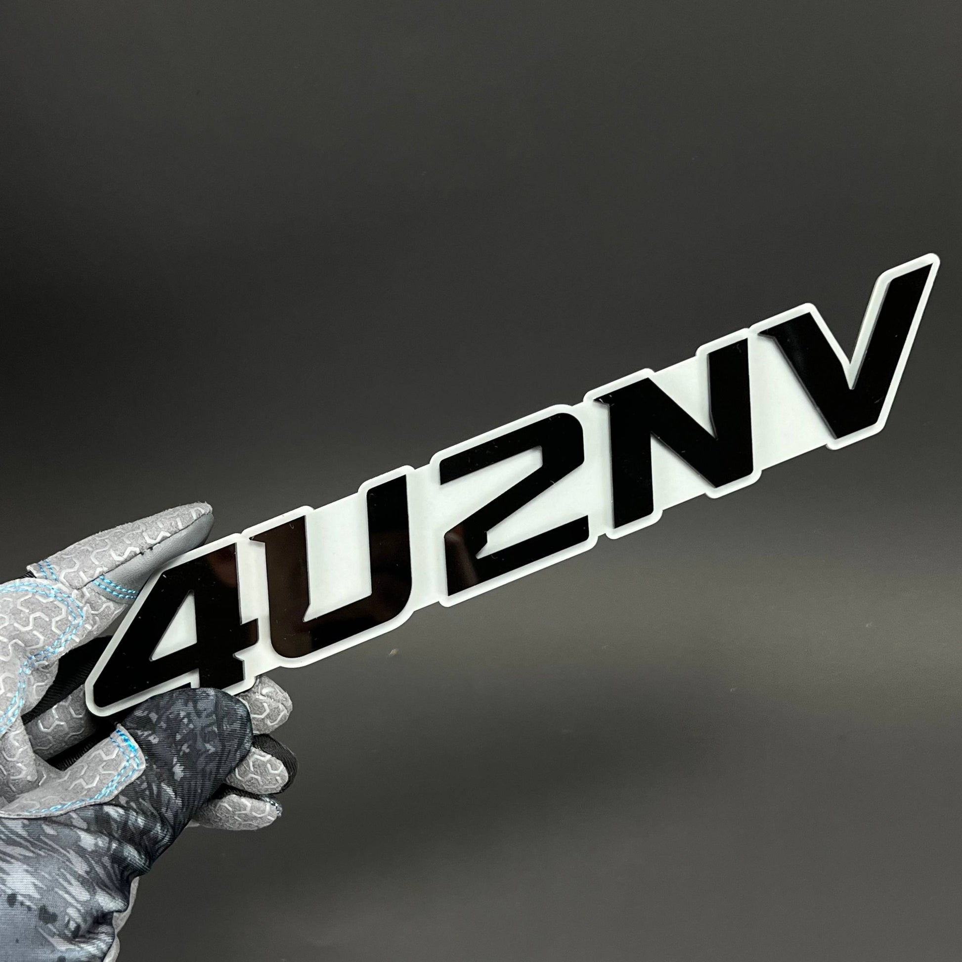 1PC 4U2NV 3D Acrylic Badge - Car Truck Emblem Fender Tailgate Trunk Sticker