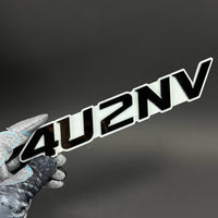 1PC 4U2NV 3D Acrylic Badge - Car Truck Emblem Fender Tailgate Trunk Sticker