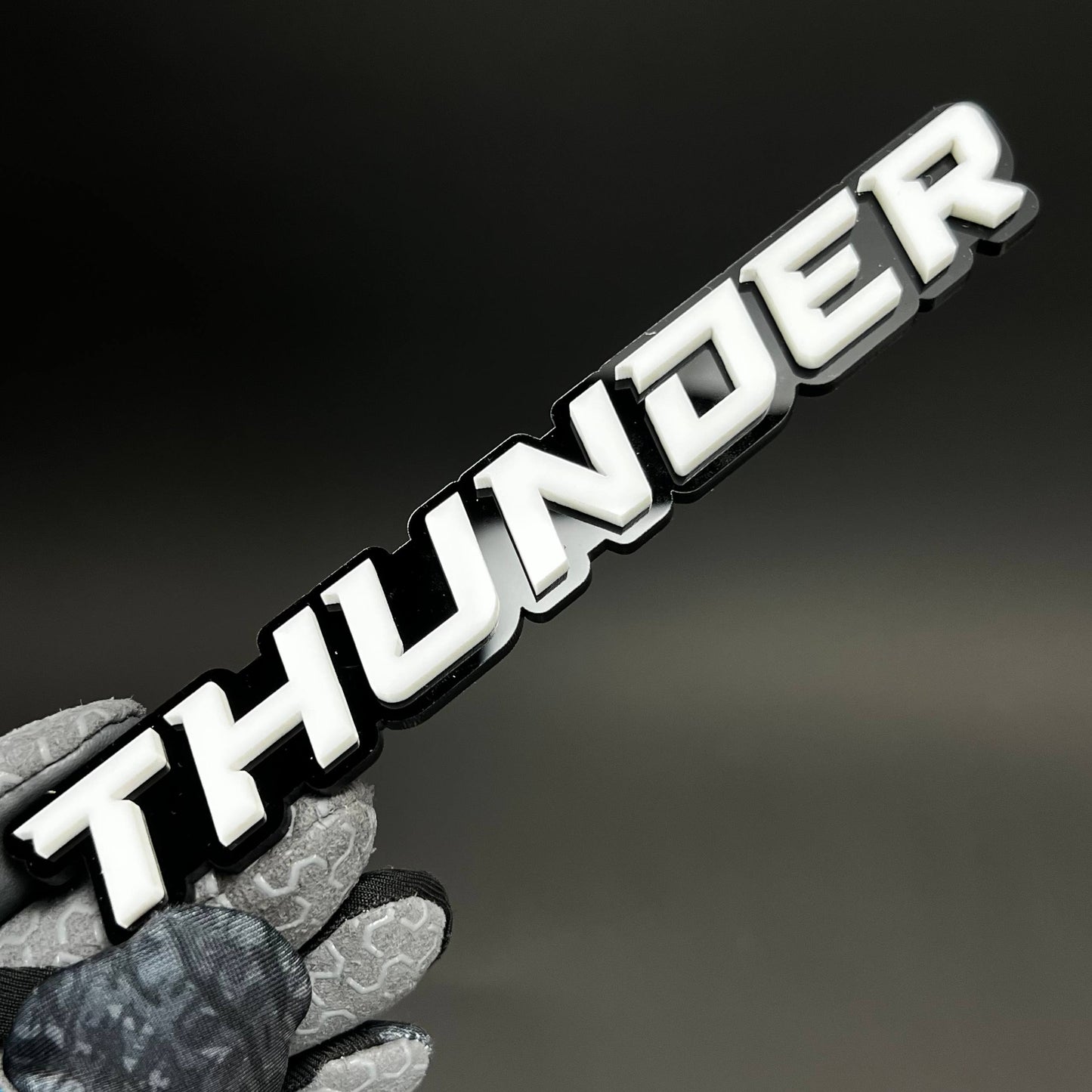 1PC THUNDER 3D Acrylic Badge - Car Truck Emblem Fender Tailgate Trunk Sticker