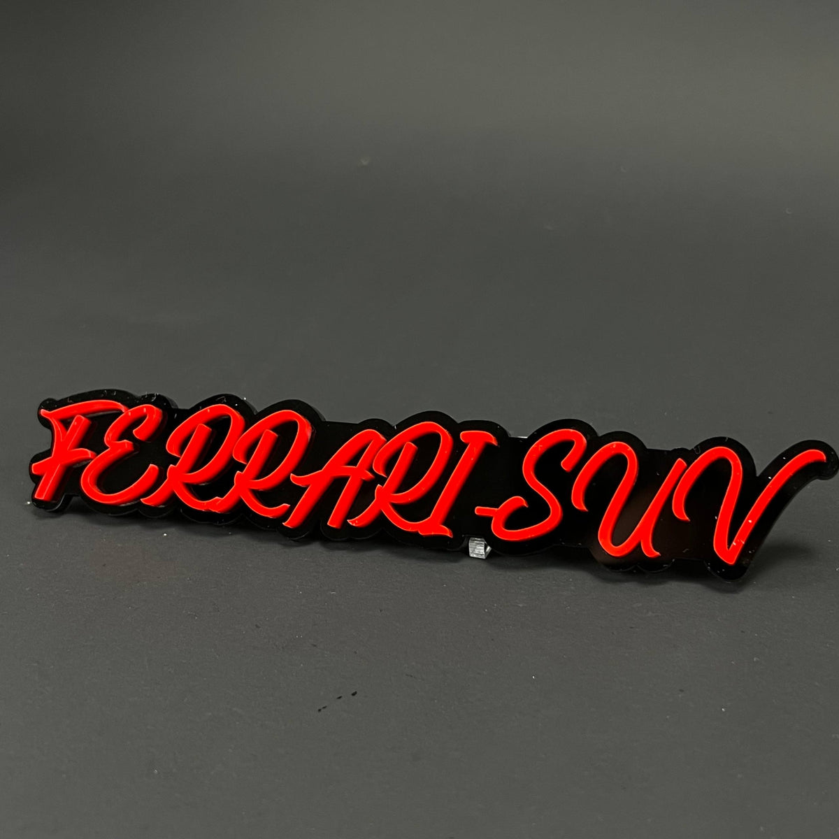 1PC FERRARI SUV 3D Acrylic Badge - Car Truck Emblem Fender Sticker