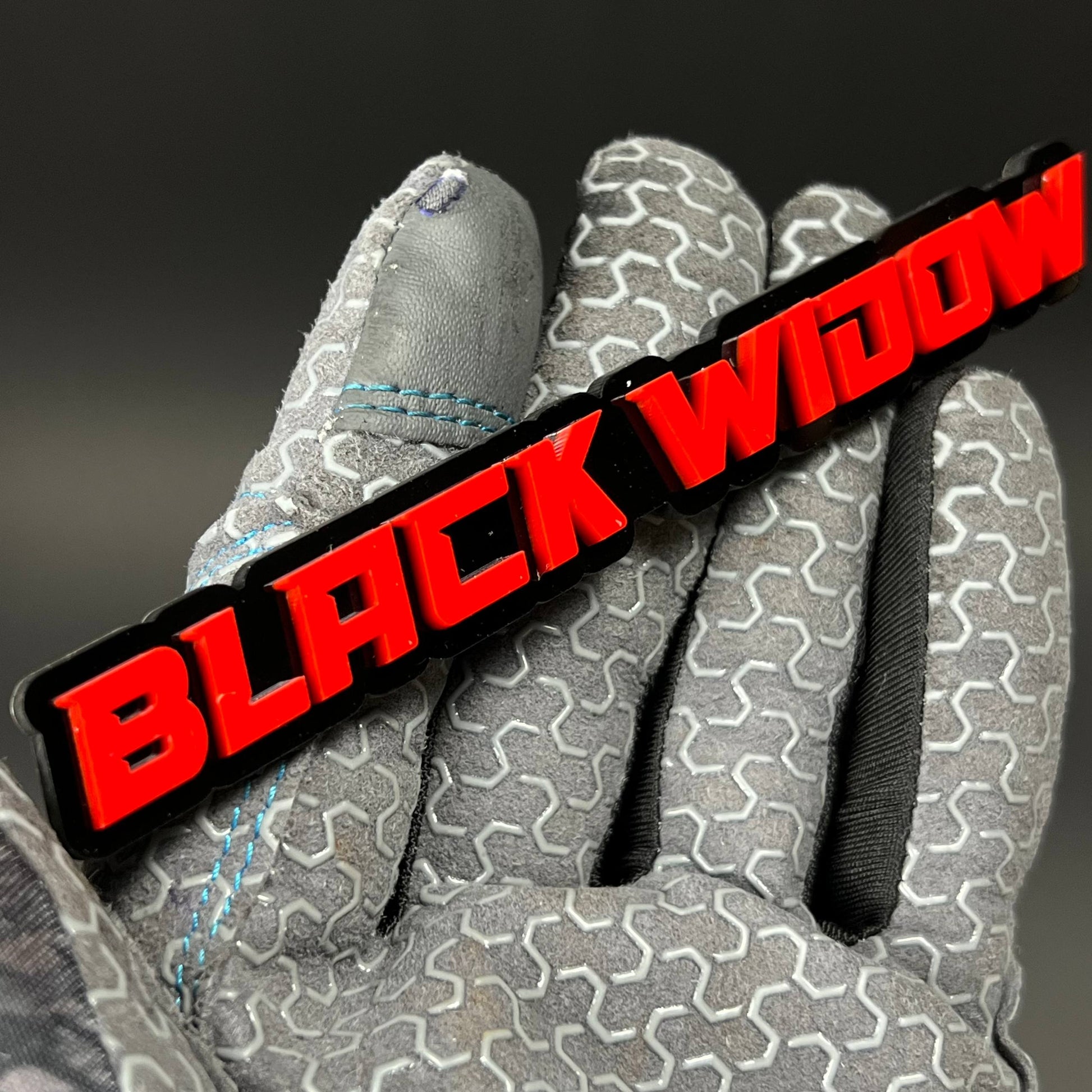 1PC BLACK WIDOW 3D Acrylic Badge - Car Truck Emblem Fender Sticker