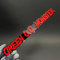 1PC GREEN O.G. MONSTER 3D Acrylic Badge - Car Truck Emblem Fender Sticker