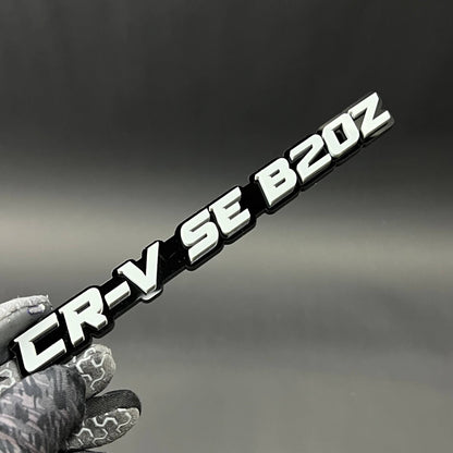 1PC CR-V SE B20Z 3D Acrylic Badge - Car Truck Emblem Fender Sticker