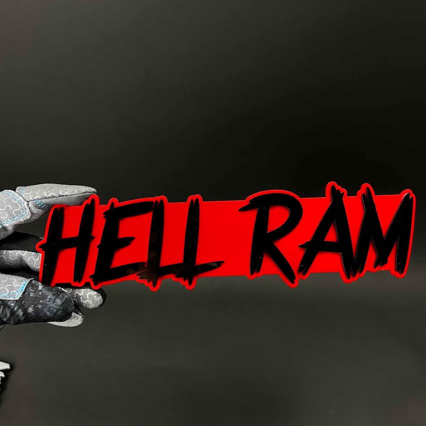 1PC HELL RAM 3D Acrylic Badge - Car Truck Emblem Fender Tailgate Trunk Sticker