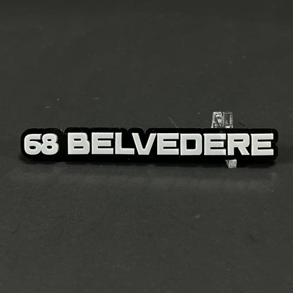 1PC 68 BELVEDERE 3D Acrylic Badge - Car Truck Emblem Fender Sticker
