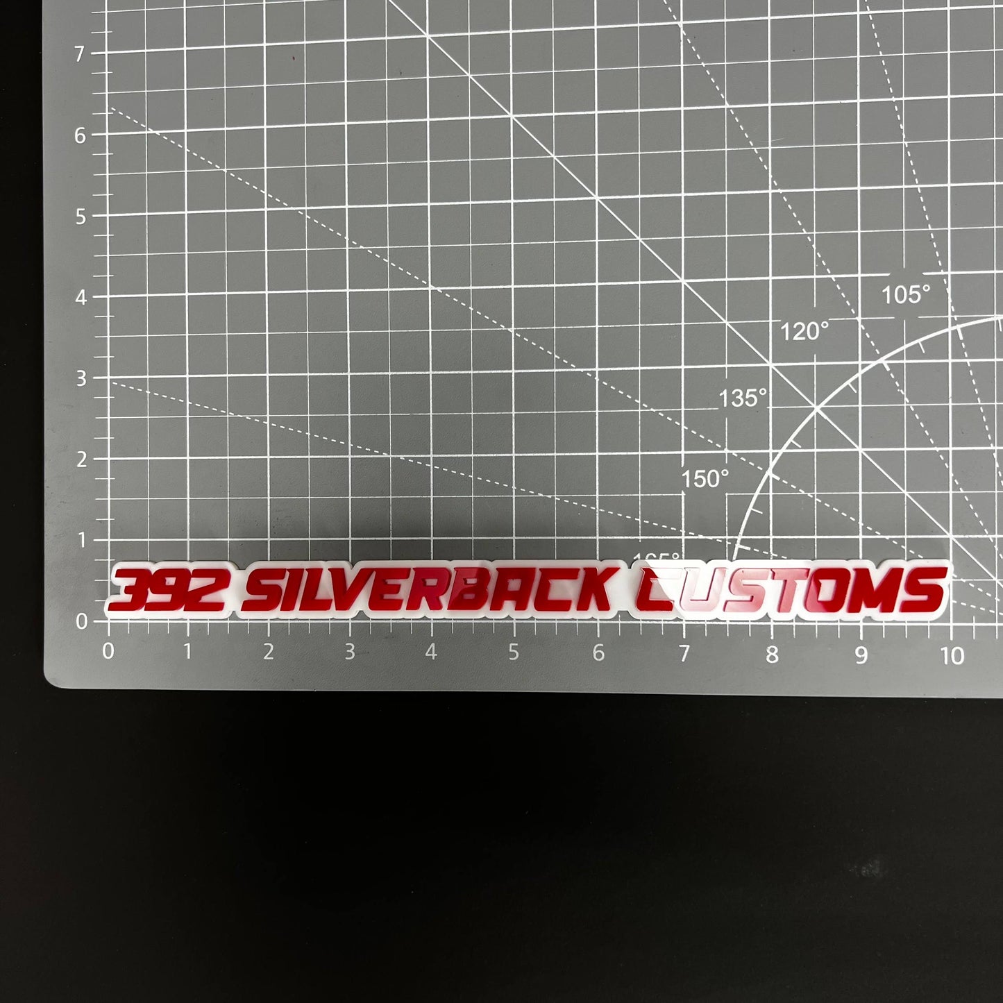1PC 392 SILVERBACK CUSTOMS 3D Acrylic Badge - Car Truck Emblem Fender Sticker