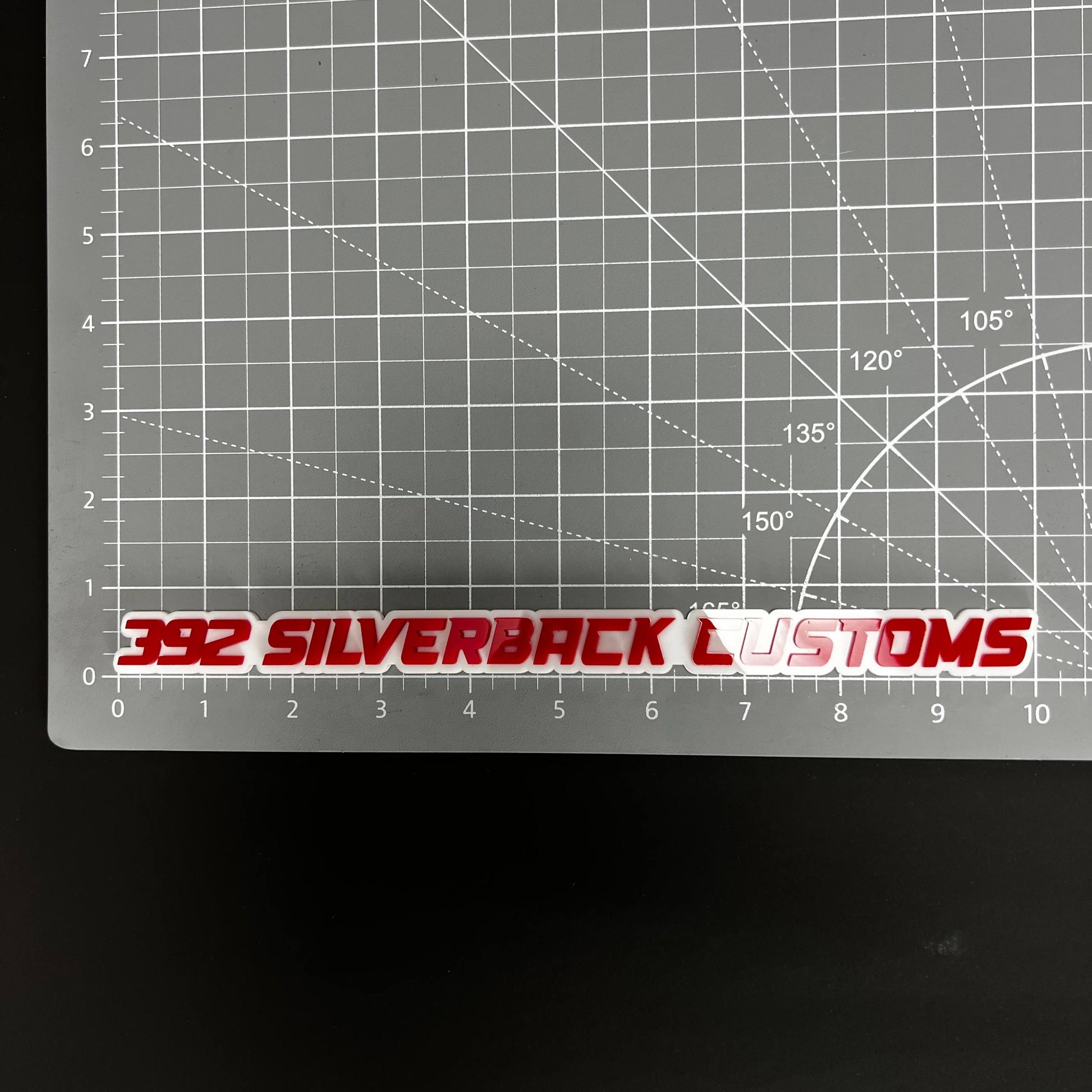 1PC 392 SILVERBACK CUSTOMS 3D Acrylic Badge - Car Truck Emblem Fender Sticker