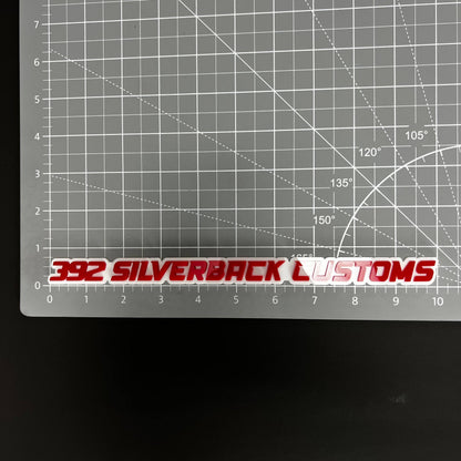 1PC 392 SILVERBACK CUSTOMS 3D Acrylic Badge - Car Truck Emblem Fender Sticker