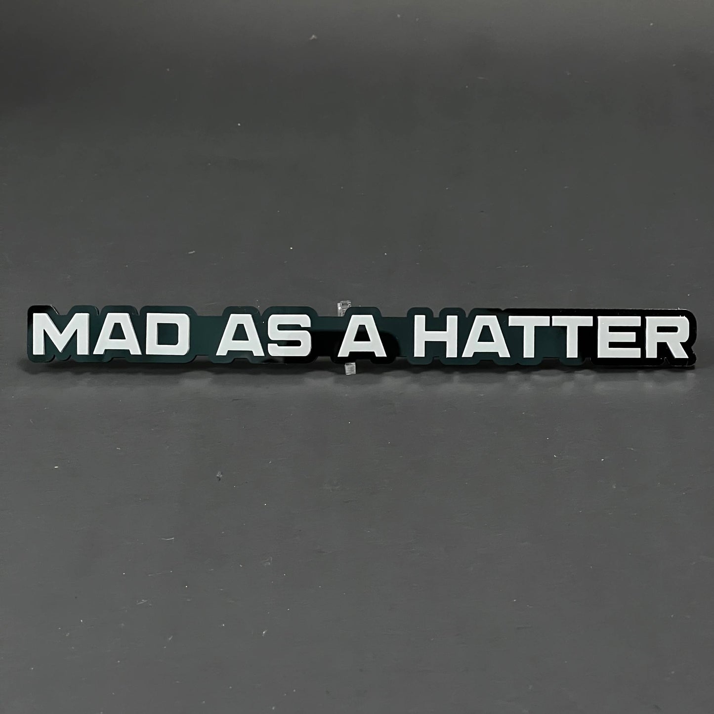 1PC MAD AS A HATTER 3D Acrylic Badge - Car Truck Emblem Fender Sticker