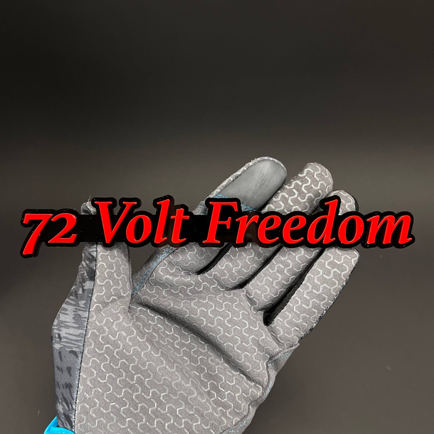 1PC 72 Volt Freedom 3D Acrylic Badge - Car Truck Emblem Fender Sticker