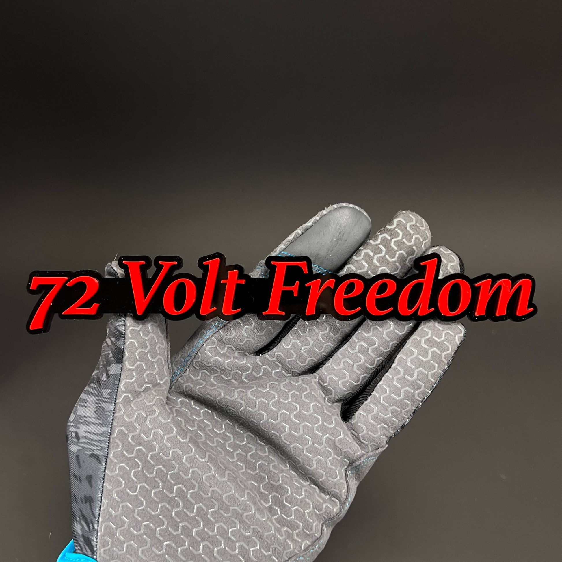1PC 72 Volt Freedom 3D Acrylic Badge - Car Truck Emblem Fender Sticker