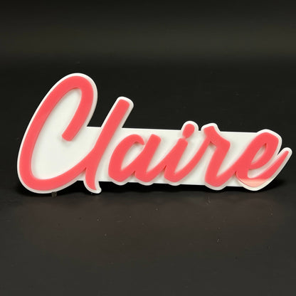 1PC Claire 3D Acrylic Badge - Car Truck Emblem Fender Tailgate Trunk Sticker