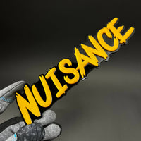 1PC NUISANCE 3D Acrylic Badge - Car Truck Emblem Fender Tailgate Trunk Sticker