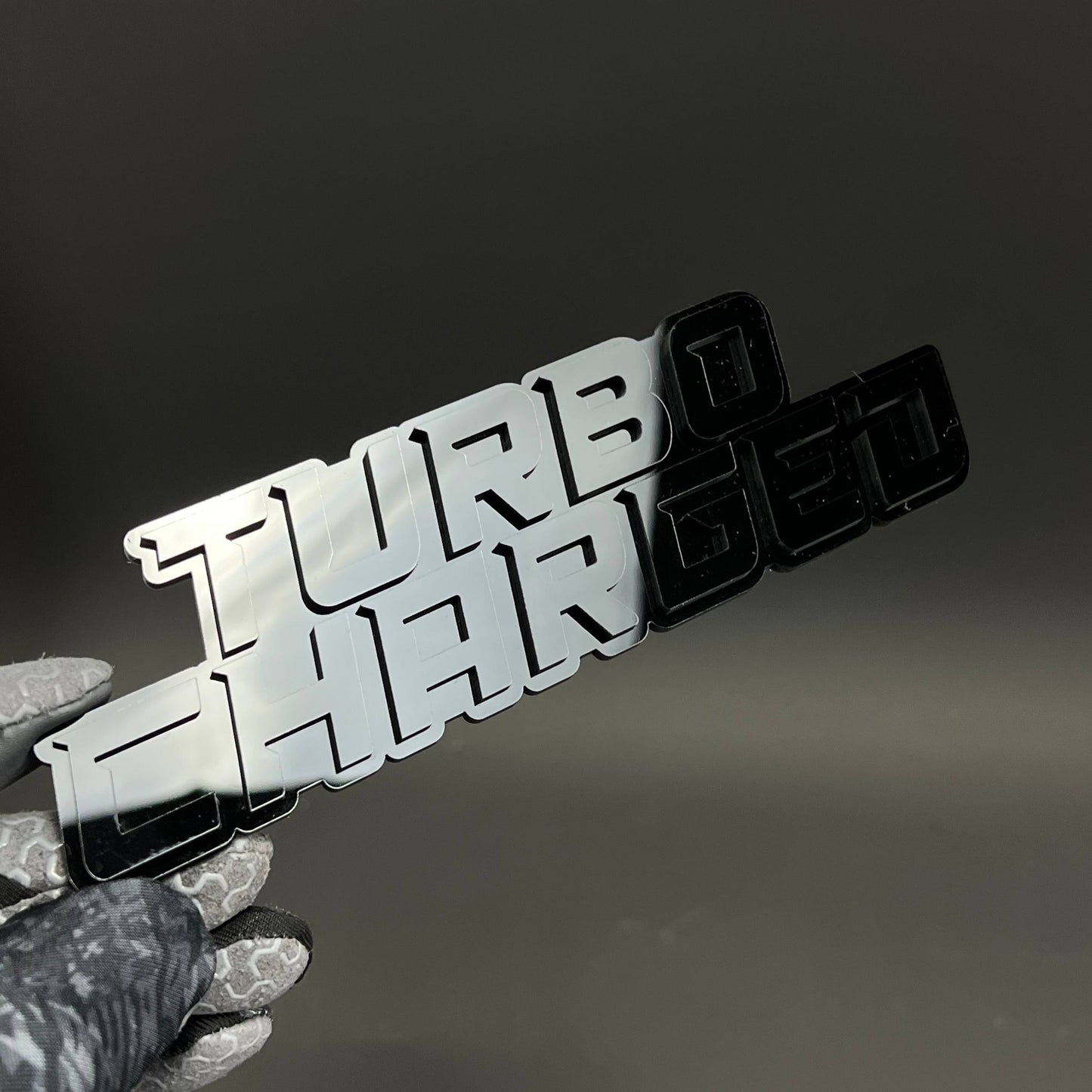 1PC TURBOCHARGED 3D Acrylic Badge - Car Truck Emblem Fender Sticker