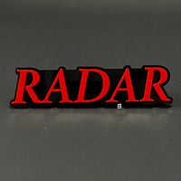 1PC RADAR 3D Acrylic Badge - Car Truck Emblem Fender Tailgate Trunk Sticker