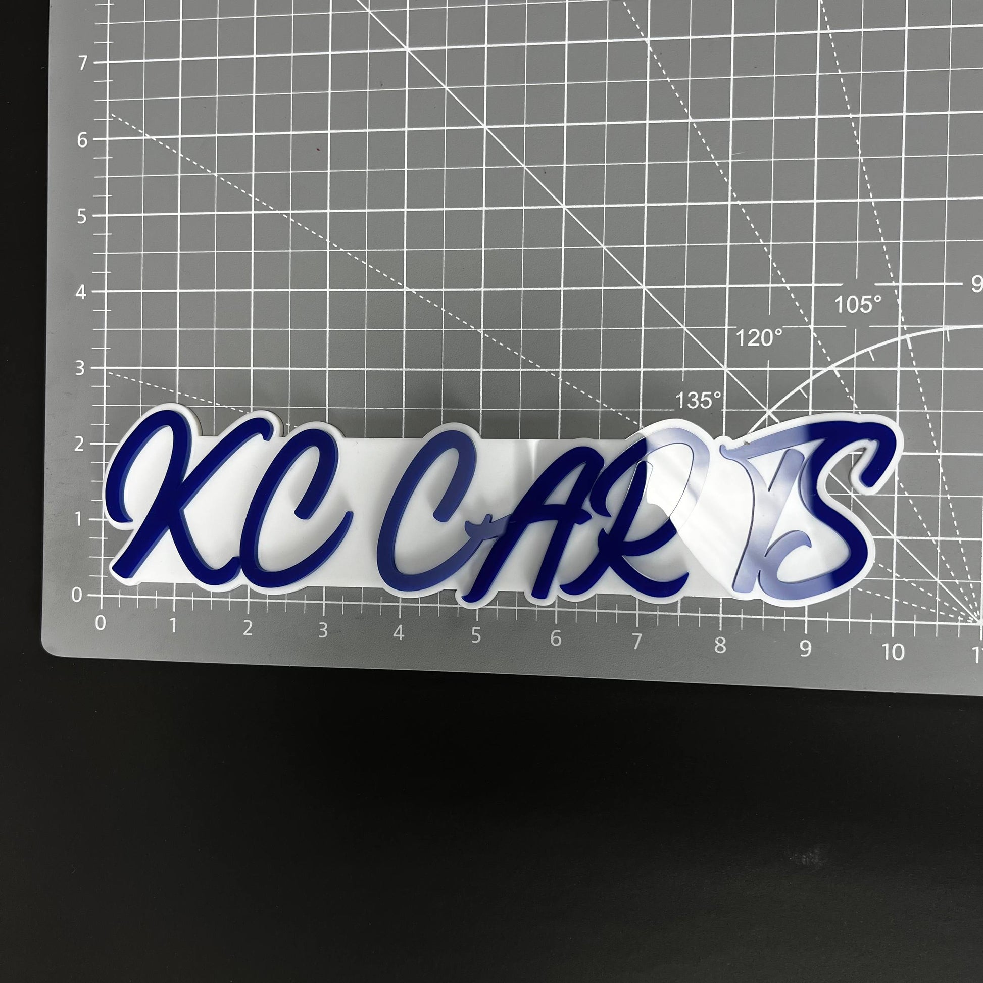 1PC KC CARTS 3D Acrylic Badge - Car Truck Emblem Fender Tailgate Trunk Sticker