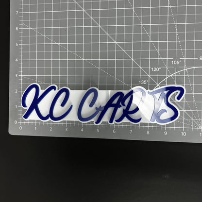 1PC KC CARTS 3D Acrylic Badge - Car Truck Emblem Fender Tailgate Trunk Sticker