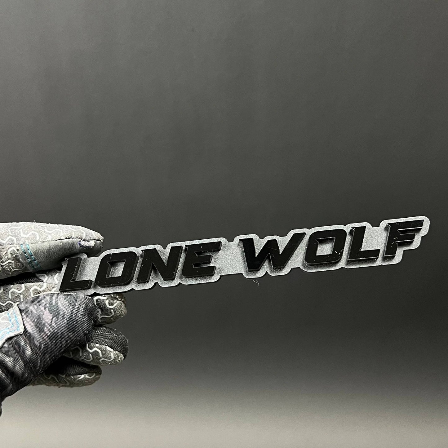 1PC LONE WOLF 3D Acrylic Badge - Car Truck Emblem Fender Tailgate Trunk Sticker
