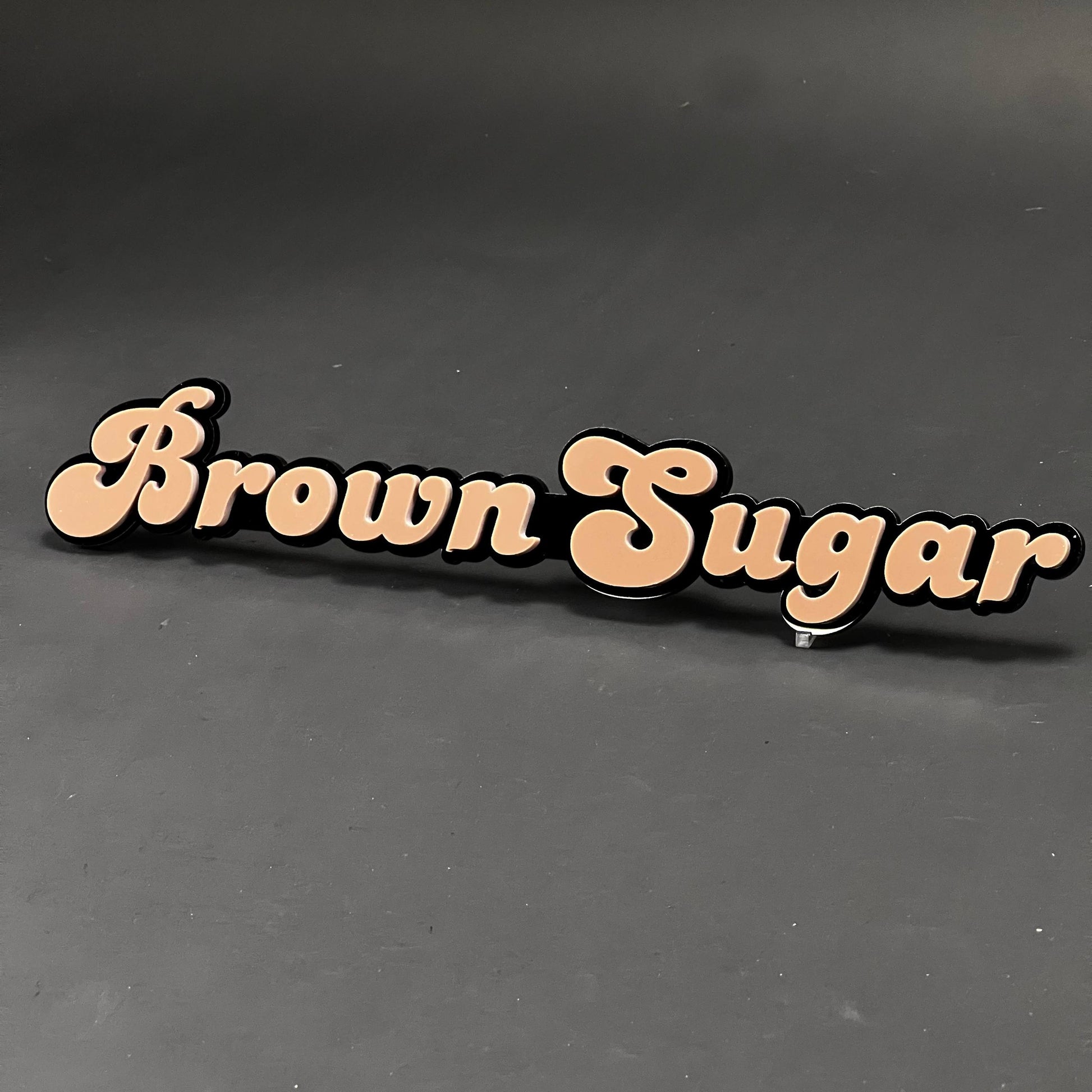 1PC Brown Sugar 3D Acrylic Badge - Car Truck Emblem Fender Sticker