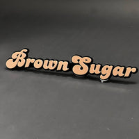 1PC Brown Sugar 3D Acrylic Badge - Car Truck Emblem Fender Sticker