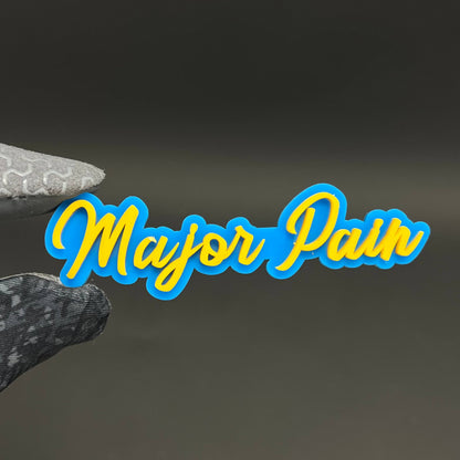 1PC Major Pain 3D Acrylic Badge - Car Truck Emblem Fender Tailgate Trunk Sticker
