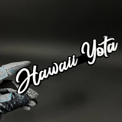 1PC Hawaii Yota 3D Acrylic Badge - Car Truck Emblem Fender Sticker