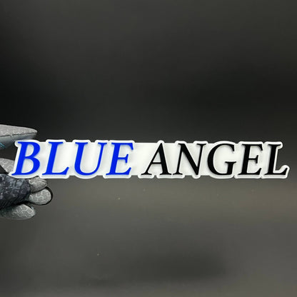 1PC BLUE ANGEL 3D Acrylic Badge - Car Truck Emblem Fender Tailgate Trunk Sticker