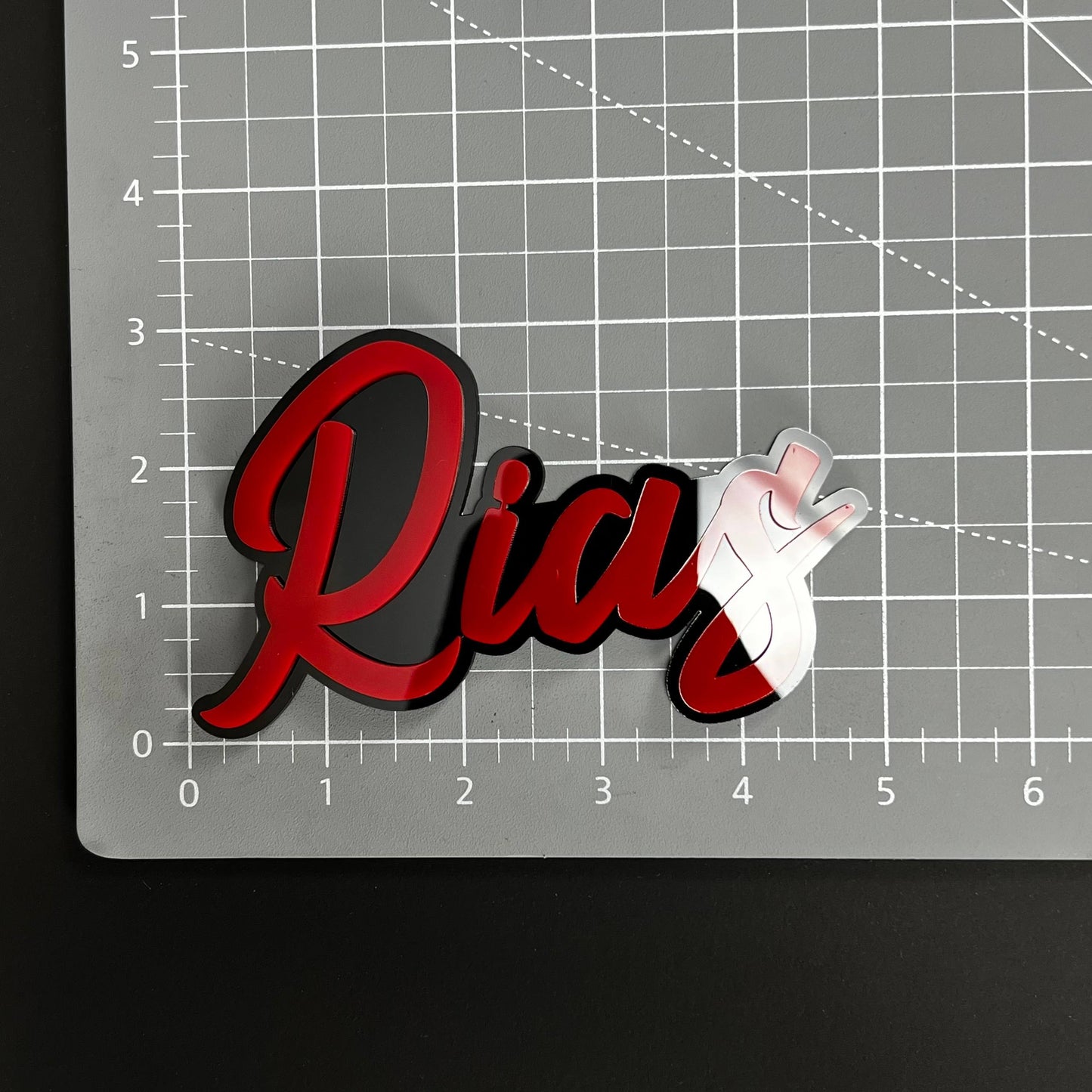 1PC Rias 3D Acrylic Badge - Car Truck Emblem Fender Tailgate Trunk Sticker