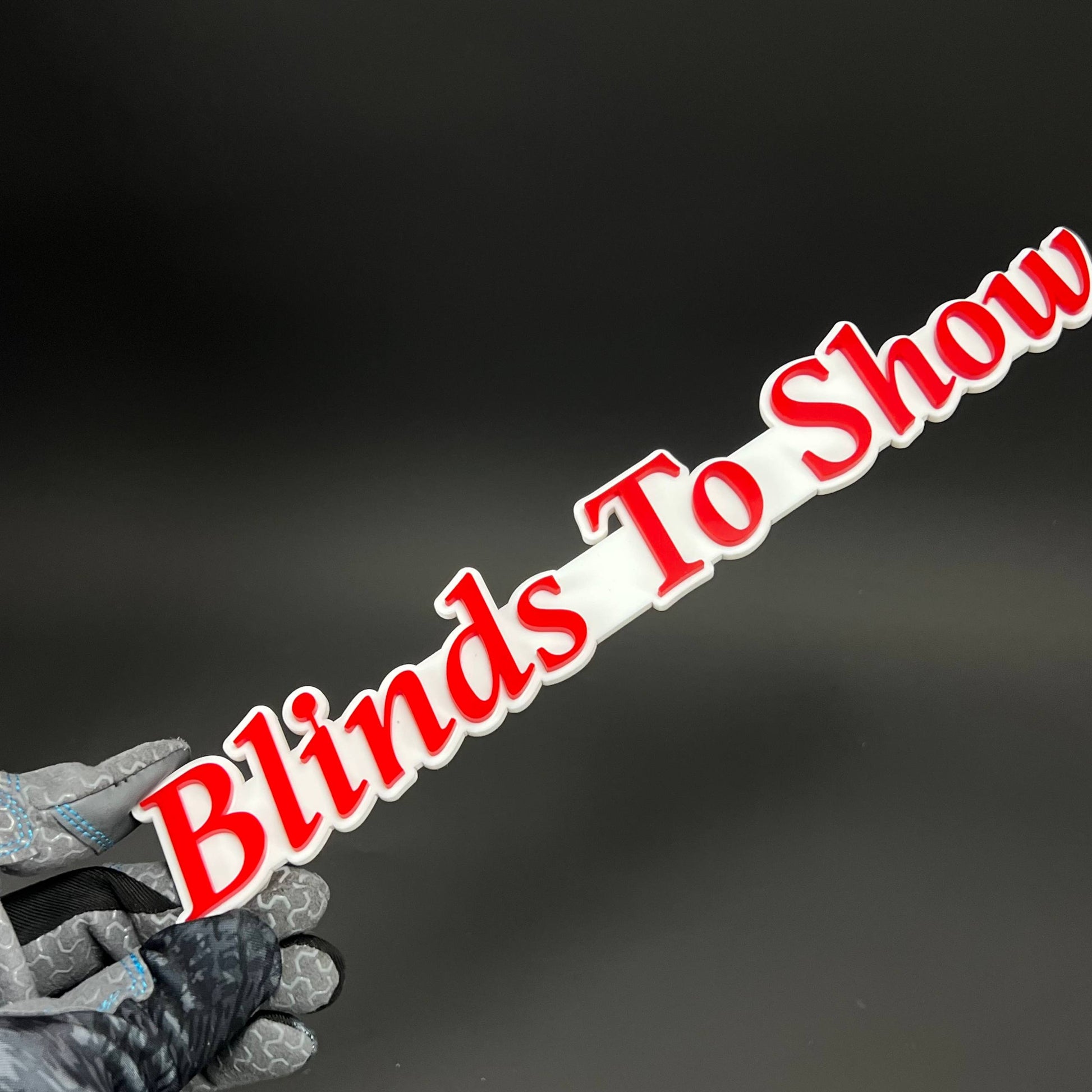 1PC Blinds To Show 3D Acrylic Badge - Car Truck Emblem Fender Sticker
