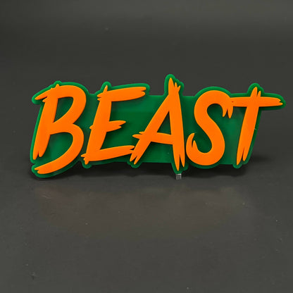 1PC BEAST 3D Acrylic Badge - Car Truck Emblem Fender Tailgate Trunk Sticker