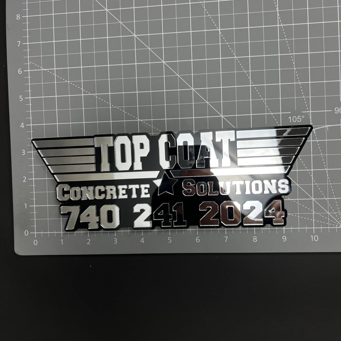 1PC TOP COAT 3D Acrylic Badge - Car Truck Emblem Fender Tailgate Trunk Sticker
