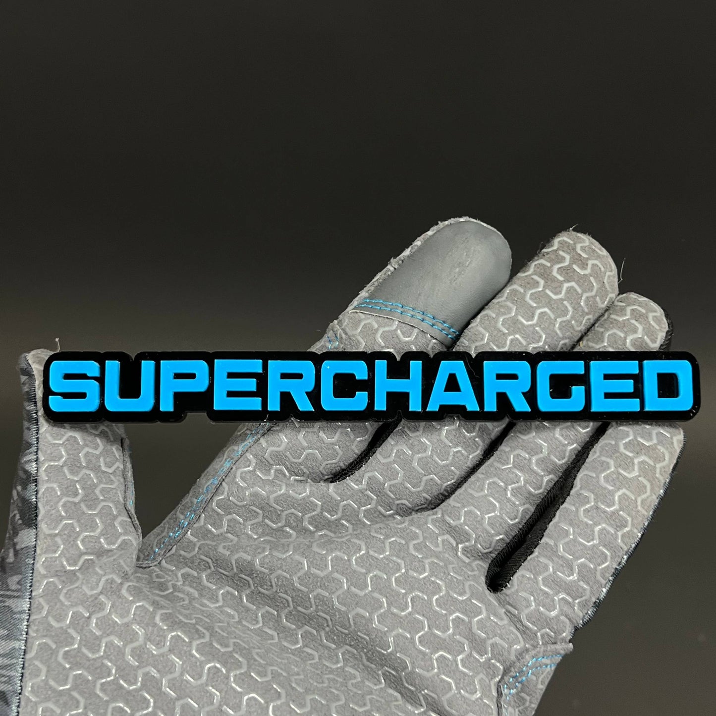 1PC SUPERCHARGED 3D Acrylic Badge - Car Truck Emblem Fender Sticker