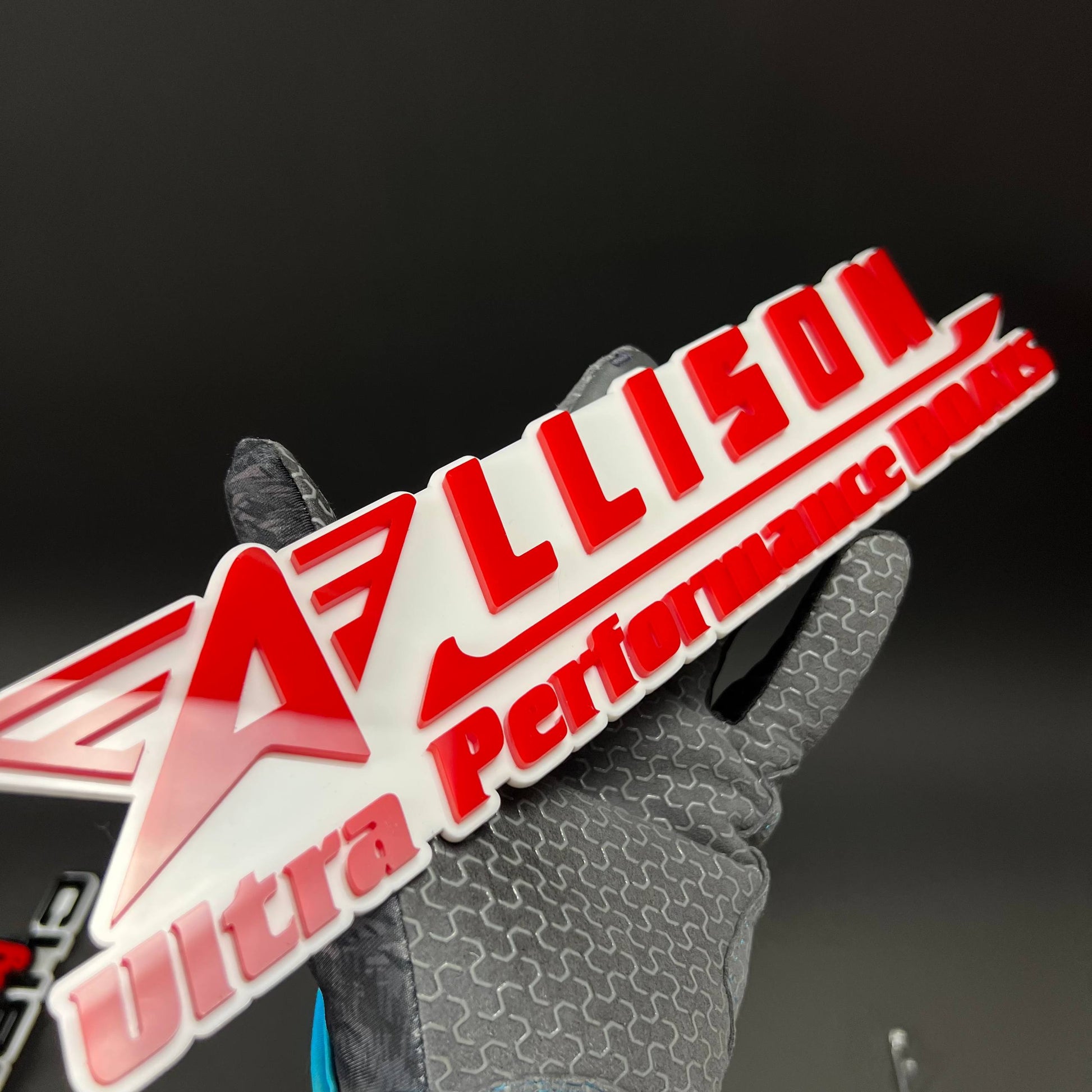 1PC ALLISON Ultra Performance BOATS 3D Acrylic Car Badge - Fender Emblem