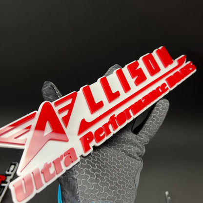 1PC ALLISON Ultra Performance BOATS 3D Acrylic Car Badge - Fender Emblem