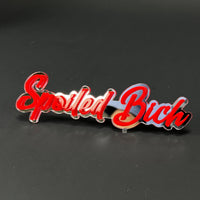 1PC Spoiled Bich 3D Acrylic Badge - Car Truck Emblem Fender Sticker