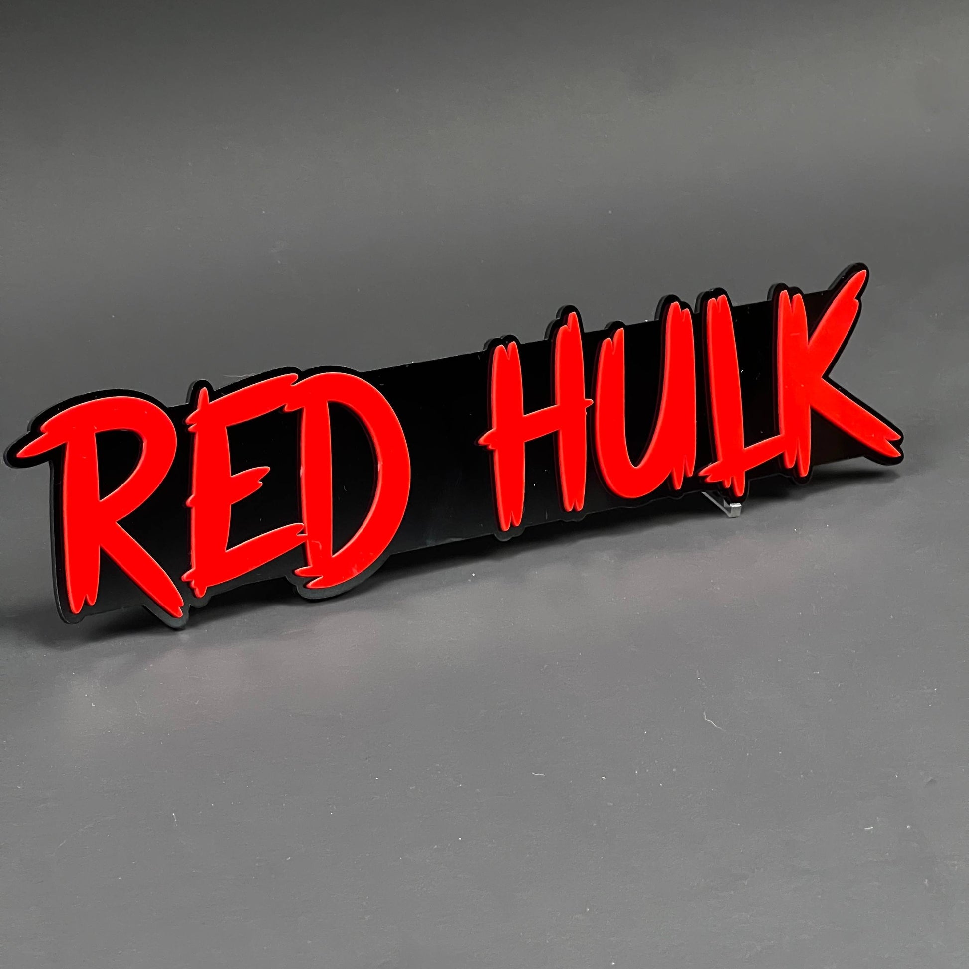 1PC RED HULK 3D Acrylic Badge - Car Truck Emblem Fender Tailgate Trunk Sticker
