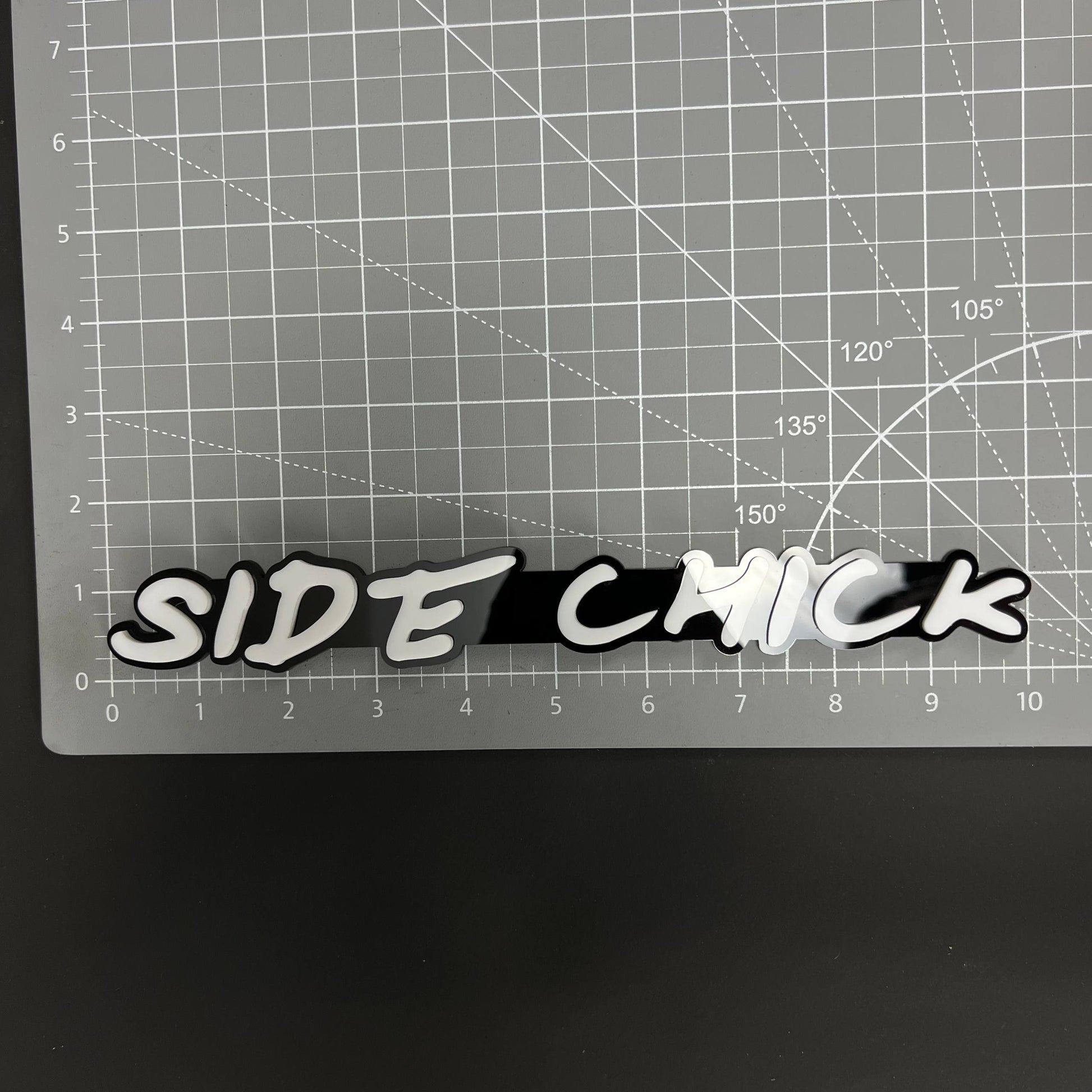 1PC SIDE CHICK 3D Acrylic Badge - Car Truck Emblem Fender Tailgate Trunk Sticker