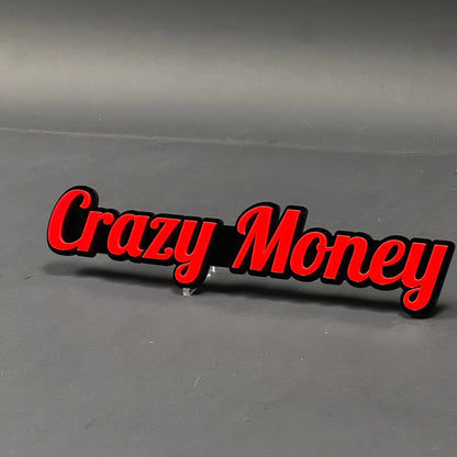 1PC Crazy Money 3D Acrylic Badge - Car Truck Emblem Fender Sticker