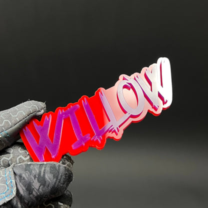 1PC WILLOW 3D Acrylic Badge - Car Truck Emblem Fender Tailgate Trunk Sticker