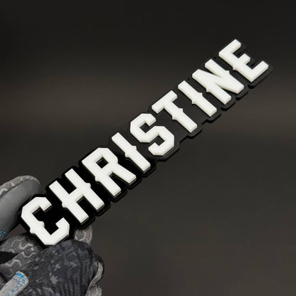 1PC CHRISTINE 3D Acrylic Badge - Car Truck Emblem Fender Tailgate Trunk Sticker