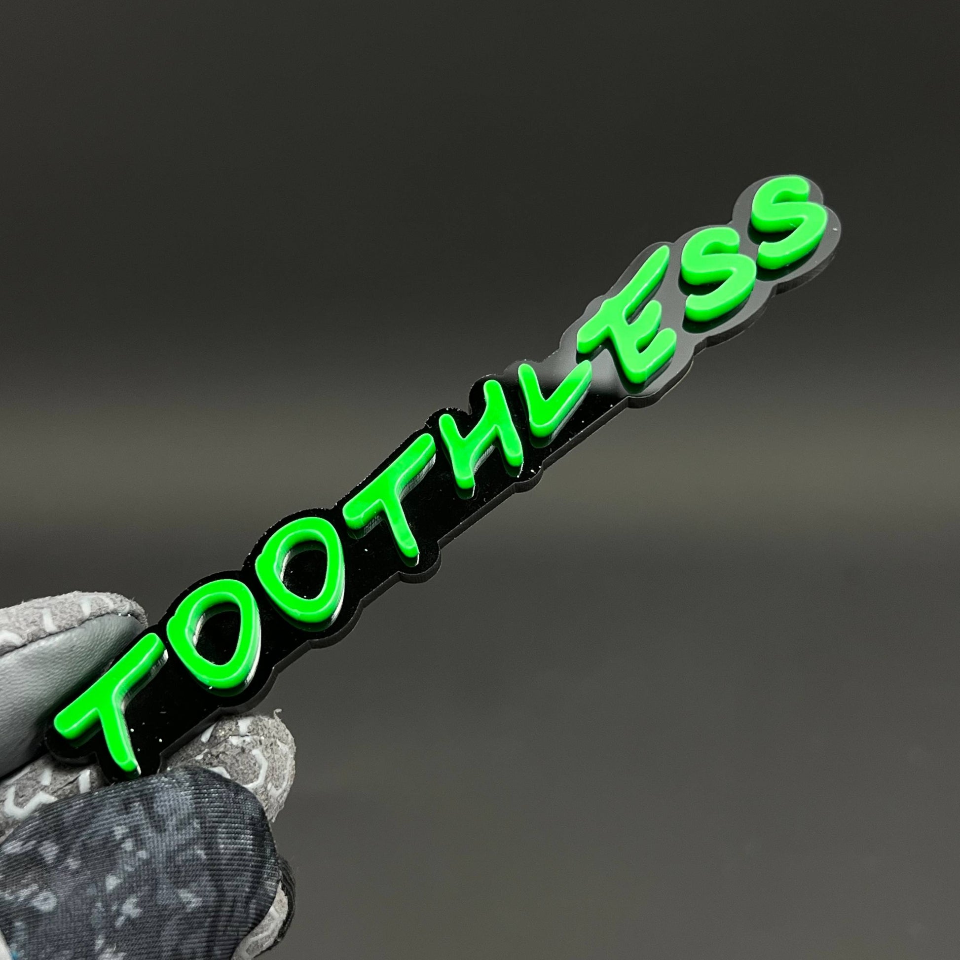 1PC TOOTHLESS 3D Acrylic Badge - Car Truck Emblem Fender Tailgate Trunk Sticker