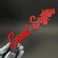 1PC Soul Sister 3D Acrylic Badge - Car Truck Emblem Fender Sticker
