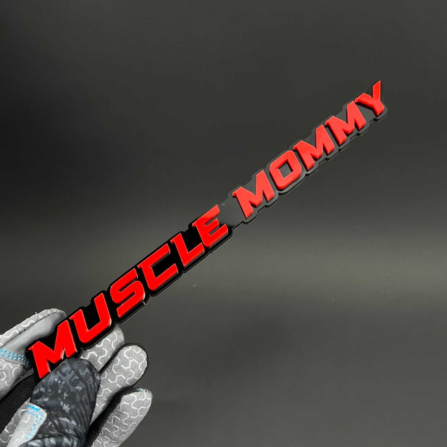 1PC MUSCLE MOMMY 3D Acrylic Badge - Car Truck Emblem Fender Sticker