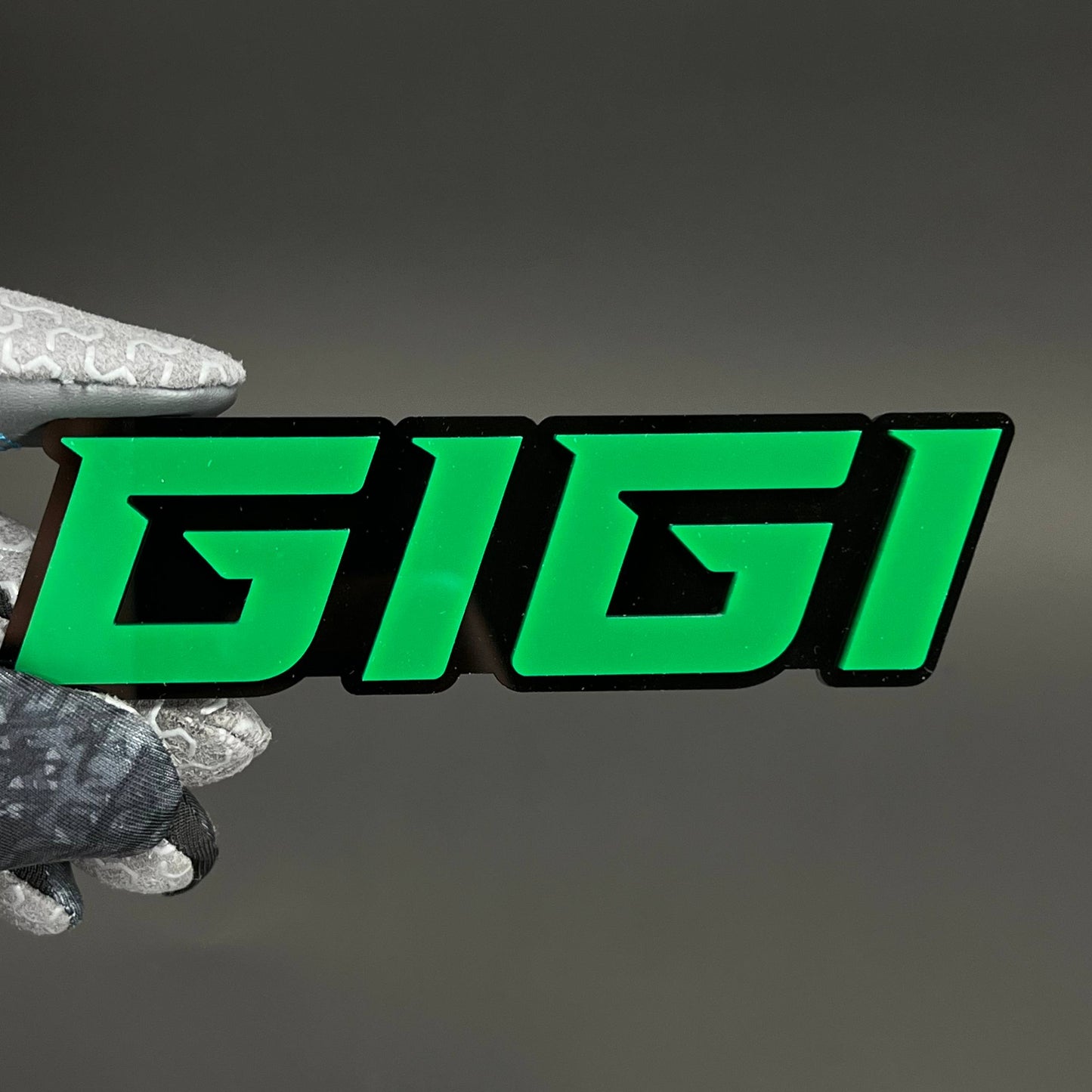1PC GIGI 3D Acrylic Badge - Car Truck Emblem Fender Tailgate Trunk Sticker