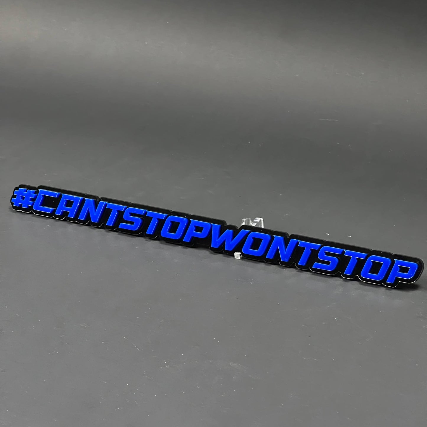 1PC #CANTSTOPWONTSTOP 3D Acrylic Badge - Car Truck Emblem Fender Sticker