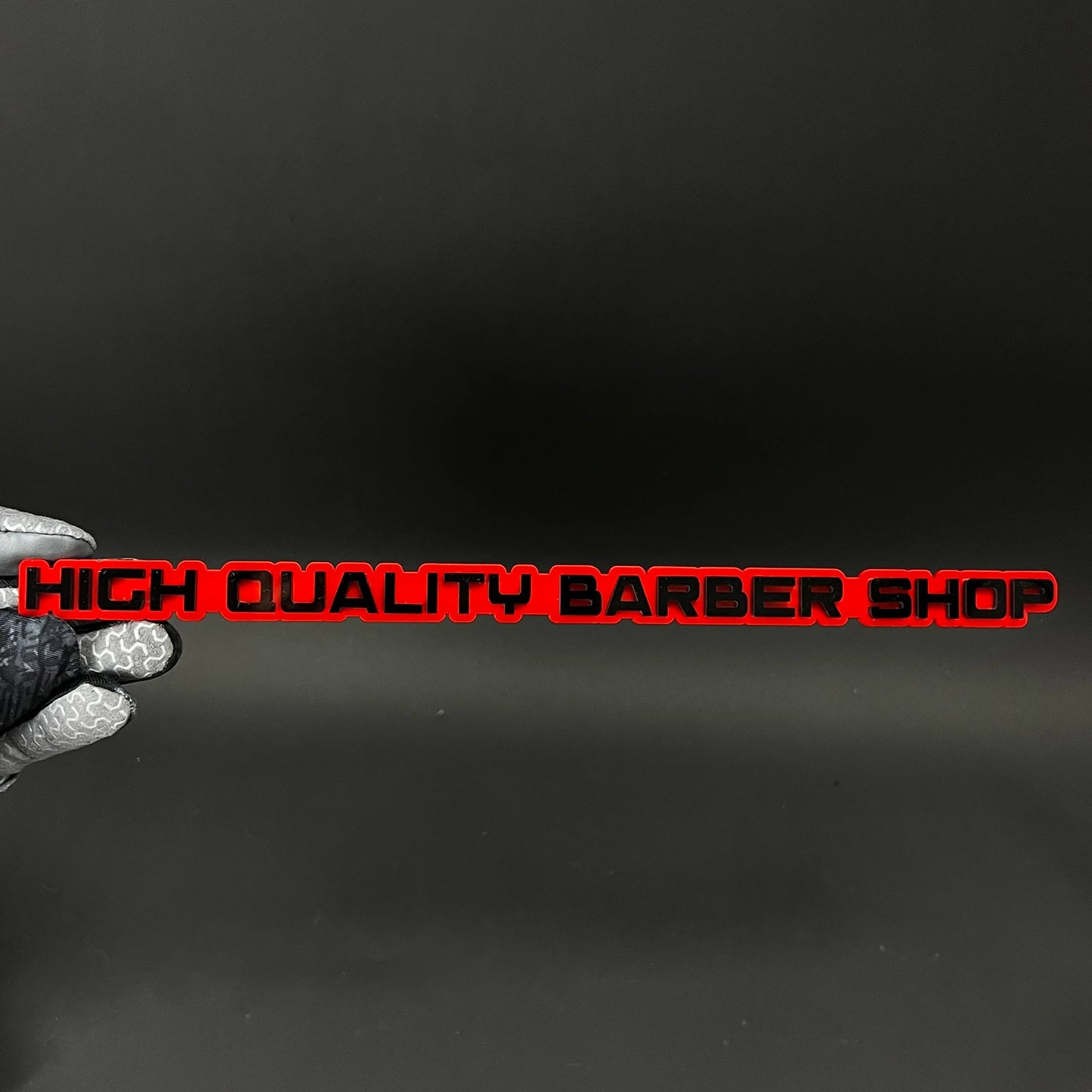 1PC HIGH QUALITY BARBER SHOP 3D Acrylic Badge - Car Truck Emblem Fender Sticker